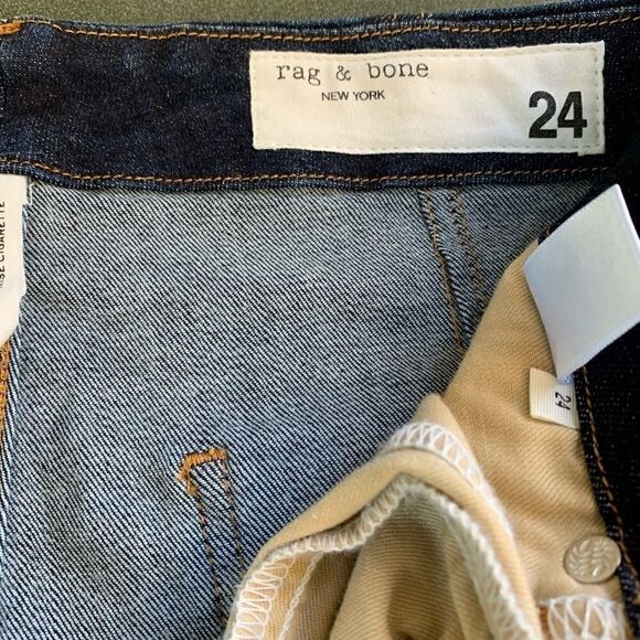 Rag & bone Nina high rise cigarette 24 vgc frayed - Picture 5 of 15